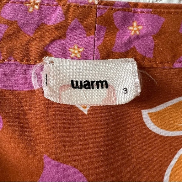 Warm Size 3 (L) Midi Floral Tiered Maxi Dress Bright Pink Lavender Orang… - Picture 6 of 12